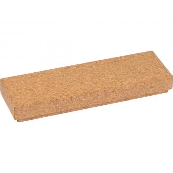Drehkugelschreiber mit Gravur / aus Metall mit Korkummantelung und Kork-Etui