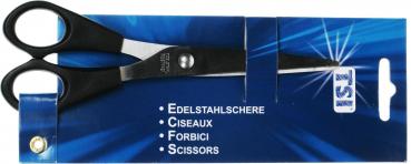 Edelstahl-Allzweckschere mit schwarzen ABS-Kunststoffgriff / Länge: 16cm