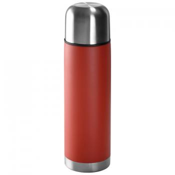 Edelstahl Isolierkanne mit Namensgravur - Thermosflasche - 0,5l - Farbe: rot