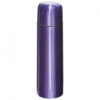 Edelstahl Isolierkanne mit Namensgravur - Thermosflasche - Farbe: lila