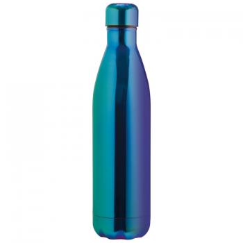 Edelstahl Trinkflasche / im Licht mit Regenbogenfarbeneffekt / 800ml
