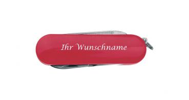 Edles 5-teiliges Aluminium Taschenmesser mit Gravur / Farbe: rot