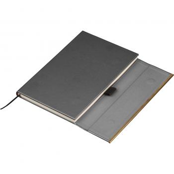 Edles Set mit Notizbuch + Kugelschreiber mit Gravur / Geschenkkarton / anthrazit