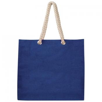 Einkaufstasche / Jutetasche mit Kordel / Farbe: blau