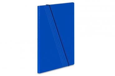 Einschlagmappe / Gummizugmappe mit 10mm Rückenbreite / DIN A4 / Farbe: blau