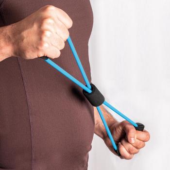 Elastischer Fitnessexpander mit Softgriffen