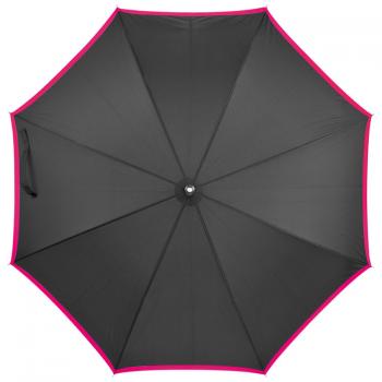 Eleganter Automatik-Regenschirm / mit Softgriff / Farbe: schwarz-pink