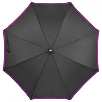 Eleganter Automatik-Regenschirm / mit Softgriff / Farbe: schwarz-violett