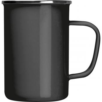 Emaille Tasse / Füllvermögen: 550ml / Farbe: schwarz
