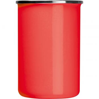 Emaille Tasse mit Gravur / Füllvermögen: 550ml / Farbe: rot