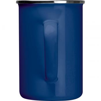 Emaille Tasse mit Namensgravur - Füllvermögen: 550ml - Farbe: blau