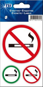 Etiketten/Aufkleber "Rauchen verboten" / Druck auf Folie