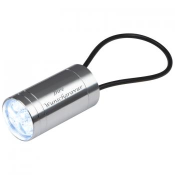 Fahrradlampe mit Gravur / aus Metall / mit 6 LEDs und Silkonband