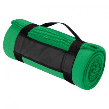 Fleecedecke mit Trageband / Größe: ca.180x110cm / Farbe: grün