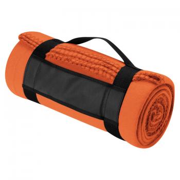 Fleecedecke mit Trageband / Größe: ca.180x110cm / Farbe: orange
