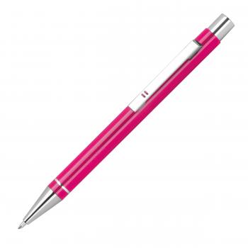 Gel-Kugelschreiber mit Gravur / aus Metall / Gelschreiber / Farbe: pink