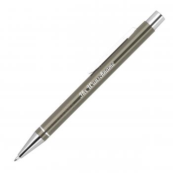 Gel-Kugelschreiber mit Namensgravur - aus Metall - Gelschreiber - anthrazit