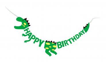 Girlande "Happy Birthday" / 2,5m / "Dino"