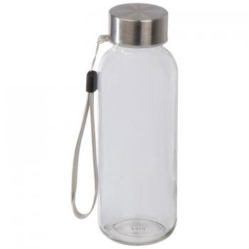 Glas Trinkflasche mit Neoprenüberzug / 300ml / Farbe: transparent