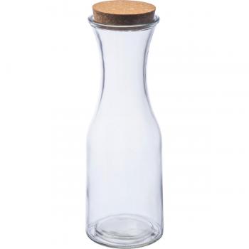 Glasflasche mit Korkdeckel / Karaffe / 1.000 ml