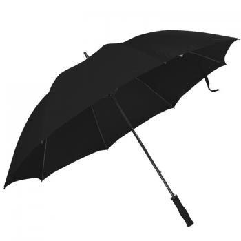 Großer Regenschirm / mit angenehmem Softgriff / Farbe: schwarz