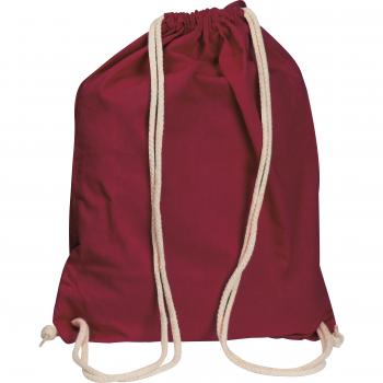 Gymbag / Sportbeutel / Turnbeutel aus Baumwolle / Farbe: bordeaux