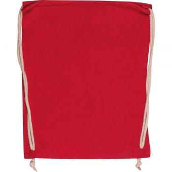 Gymbag / Sportbeutel / Turnbeutel aus Baumwolle / Farbe: rot