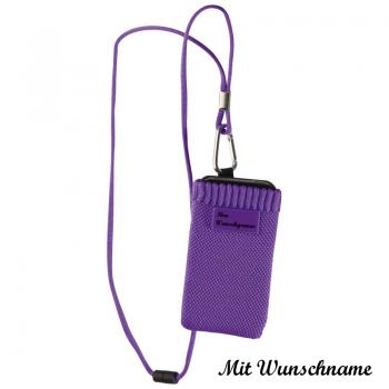 Handysocke mit Namensgravur - Farbe: violett