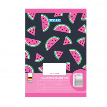 Hausaufgabenheft / A5 / 48 Blatt / "Melone"