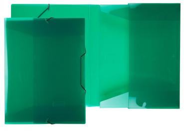 Heftbox / DIN A4 / aus PP / mit Gummizugverschluß / Farbe: transluzent grün