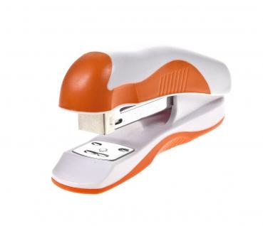 Heftgerät "Taschenformat" für Heftklammergröße 24/6 und 26/6 / Farbe:weiß-orange