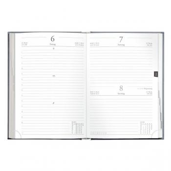 Herlitz Buchkalender 2023 mit Gravur / Chefkalender / A5 / Farbe: blau