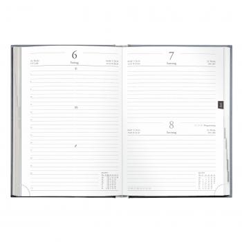 Herlitz Buchkalender 2025 mit Gravur / Chefkalender / A5 / Farbe: blau