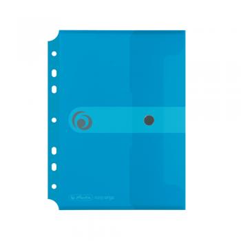 Herlitz Dokumententasche zum Abheften / Dokumentenmappe / A5 / transparent blau
