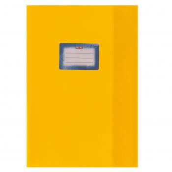 Herlitz Heftumschlag / Hefthülle DIN A4 / Baststruktur / Farbe: gelb