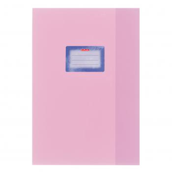 Herlitz Heftumschlag / Hefthülle DIN A4 / Baststruktur / Farbe: rosa