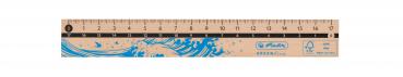Herlitz Holz Lineal 17cm "GREENline" für Rechts- und Linkshänder / Farbe: blau