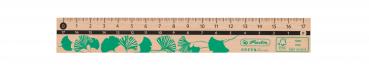 Herlitz Holz Lineal 17cm "GREENline" für Rechts- und Linkshänder / Farbe: grün