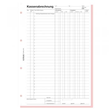 Herlitz Kassenabrechnungsbuch 502 / Kassenbuch / A4 / 2x 50 Blatt