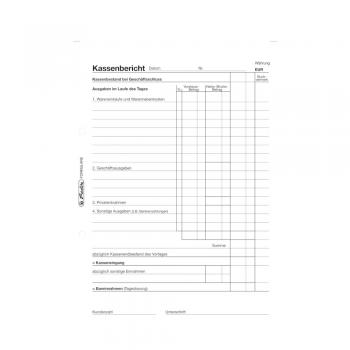 Herlitz Kassenberichtsblock 501 / A5 / 50 Blatt