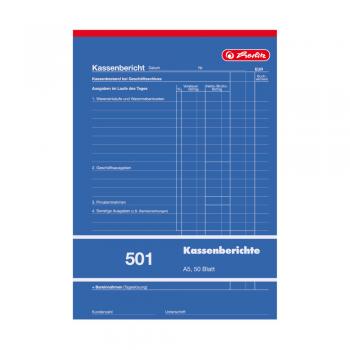 Herlitz Kassenberichtsblock 501 / A5 / 50 Blatt