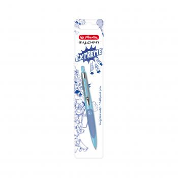 Herlitz Kugelschreiber my.pen mit Gravur / Farbe: hellblau/dunkelblau