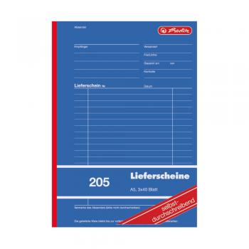 Herlitz Lieferscheinbuch 205 / A5 / 3x 40 Blatt / selbstdurchschreibend