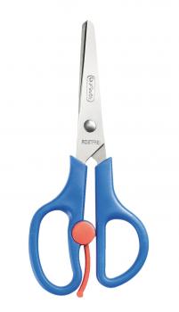 Herlitz Linkshänder-Bastelschere / 13cm / rund / Farbe: blau