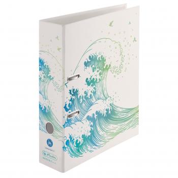Herlitz Motivordner / DIN A4 / 80mm breit / "GREENline Welle"