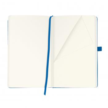 Herlitz Notizbuch / DIN A5 / 96 Blatt / blanko / in Lederoptik / Farbe: blau