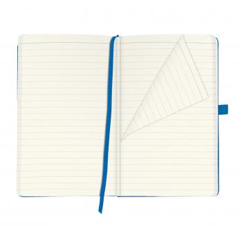 Herlitz Notizbuch / DIN A5 / 96 Blatt / liniert / in Lederoptik / Farbe: blau