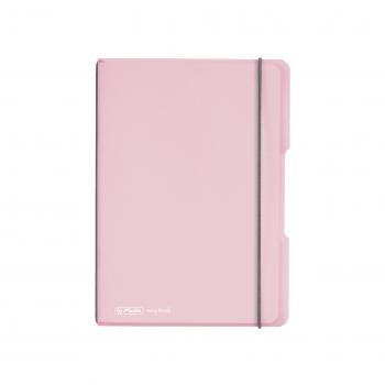 Herlitz Notizheft / DIN A5 / flexibel / 40 Blatt / kariert / Farbe: rose