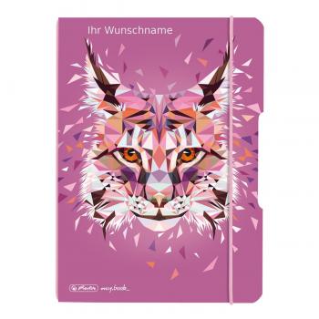 Herlitz Notizheft mit Gravur / A5 / flexibel / 40 Bl. / punktiert / "Luchs"