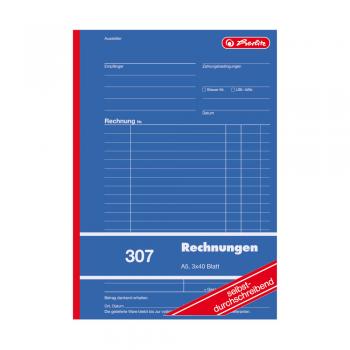 Herlitz Rechnungsbuch 307 / A5 / 3x 40 Blatt / selbstdurchschreibend